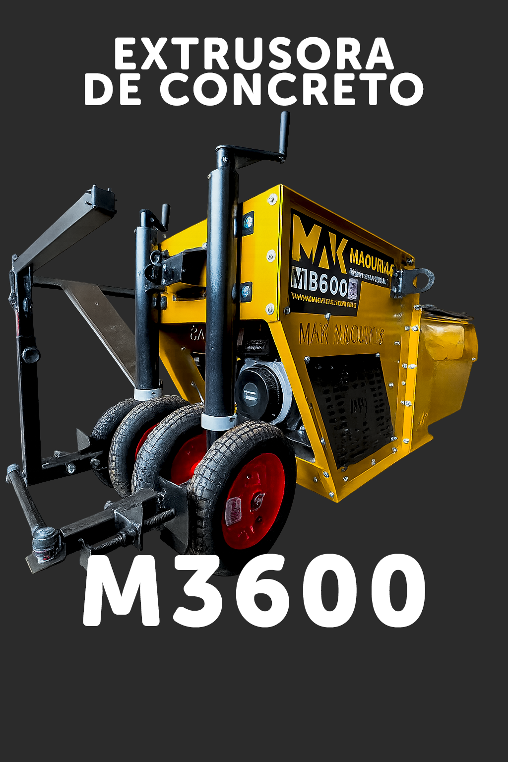 Máquina Extrusora de Concreto M3600 – Meio fio | Sarjeta | Calçada
